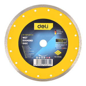 DELI δίσκος κοπής διαμαντέ DH-SQP230-E3, δομικών υλικών, 230mm, 6650rpm, wet | Εργαλεία | elabstore.gr