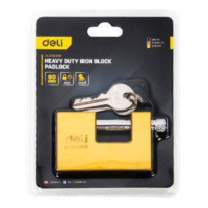 DELI λουκέτο τάκου με κλειδί DL508308, heavy duty, 80mm | eLabstore.gr DELI λουκέτο τάκου με κλειδί DL508308, heavy duty, 80mm | Gadgets - Αξεσουάρ | elabstore.gr