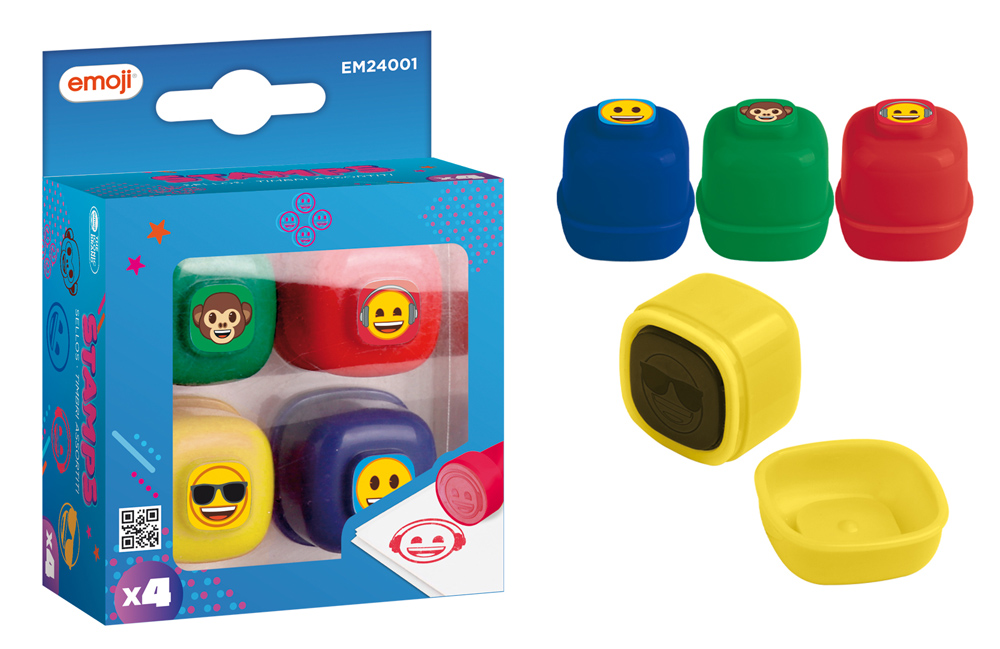 EMOJI παιδικές σφραγίδες EM24001, 4x σχέδια/χρώματα | eLabstore.gr EMOJI παιδικές σφραγίδες EM24001, 4x σχέδια/χρώματα | Αναλώσιμα - Είδη Γραφείου | elabstore.gr