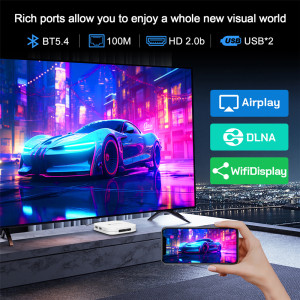 H96 MAX TV Box M1 Plus, 8K, 4/32GB, WiFi 6, Bluetooth, Android 14 | Εικόνα & Ήχος | elabstore.gr