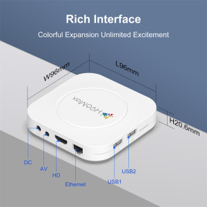 H96 MAX TV Box M1 Plus, 8K, 4/32GB, WiFi 6, Bluetooth, Android 14 | eLabstore.gr