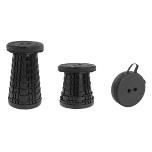 HOME USE πτυσσόμενο καρεκλάκι HUH-0262 με μαξιλάρι, αντοχή έως 250kg, 25.5x45.5cm, μαύρο | Οικιακός εξοπλισμός | elabstore.gr