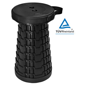 HOME USE πτυσσόμενο καρεκλάκι HUH-0262 με μαξιλάρι, αντοχή έως 250kg, 25.5x45.5cm, μαύρο | Οικιακός εξοπλισμός | elabstore.gr