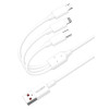 KAKUSIGA καλώδιο USB σε USB-C/Lightning/Micro USB KSC-1021, 5A, 1.2m, λευκό | Καλώδια - Αντάπτορες | elabstore.gr