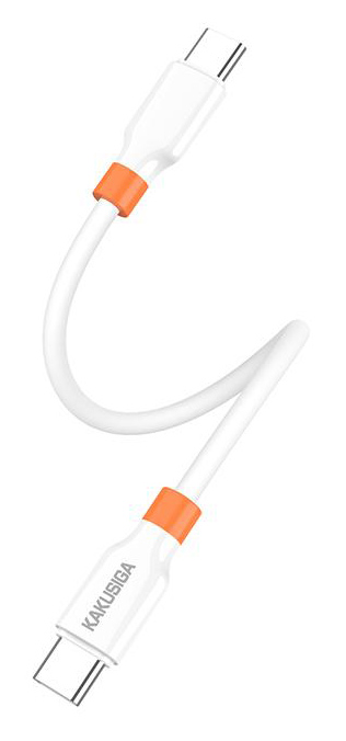 KAKUSIGA καλώδιο USB-C KSC-1024, σιλικόνης, 100W, 480Mbps, 0.25m, λευκό | eLabstore.gr KAKUSIGA καλώδιο USB-C KSC-1024, σιλικόνης, 100W, 480Mbps, 0.25m, λευκό | Καλώδια - Αντάπτορες | elabstore.gr