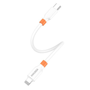 KAKUSIGA καλώδιο Lightning σε USB-C KSC-1024, σιλικόνης, 30W, 480Mbps, 0.25m, λευκό | Καλώδια - Αντάπτορες | elabstore.gr