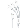 KAKUSIGA καλώδιο USB σε USB-C/Lightning/Micro USB KSC-1025, 5A, 480Mbps, 1.2m, λευκό | Καλώδια - Αντάπτορες | elabstore.gr