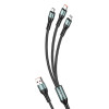 KAKUSIGA καλώδιο USB σε USB-C/Lightning/Micro USB KSC-1026, 5A, 480Mbps, 1.2m, μαύρο | Καλώδια - Αντάπτορες | elabstore.gr