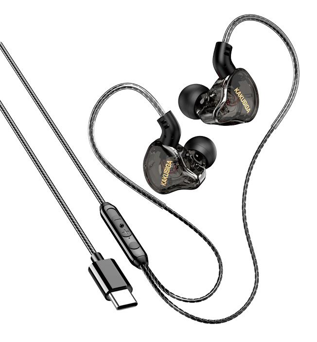 KAKUSIGA earphones με μικρόφωνο KSC-1300, USB-C σύνδεση, 10mm, 1.2m, μαύρα | eLabstore.gr KAKUSIGA earphones με μικρόφωνο KSC-1300, USB-C σύνδεση, 10mm, 1.2m, μαύρα | Αξεσουάρ κινητών | elabstore.gr
