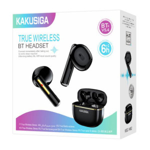 KAKUSIGA earphones με θήκη φόρτισης KSC-1482, True Wireless, 15mm, 35/300mAh, μαύρα | Αξεσουάρ κινητών | elabstore.gr