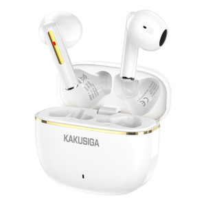KAKUSIGA earphones με θήκη φόρτισης KSC-1482, True Wireless, 15mm, 35/300mAh, λευκά | Αξεσουάρ κινητών | elabstore.gr