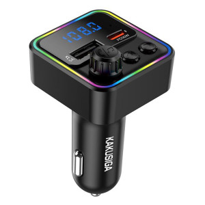 KAKUSIGA FM transmitter & φορτιστής KSC-1982, USB/USB-C, 55W, Bluetooth, μαύρο | Gadgets - Αξεσουάρ | elabstore.gr