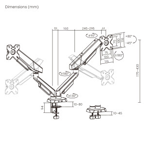 BRATECK βάση γραφείου για 2x οθόνες LDT114-C024, 17-35", έως 12kg | eLabstore.gr BRATECK βάση γραφείου για 2x οθόνες LDT114-C024, 17-35", έως 12kg | Εικόνα & Ήχος | elabstore.gr