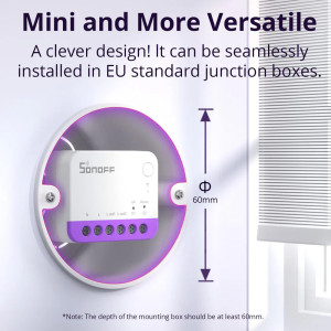 SONOFF smart διακόπτης MINI-RBS για μηχανισμό κουρτινών, WiFi, συμβατός με Matter, λευκός | Εργαλεία | elabstore.gr