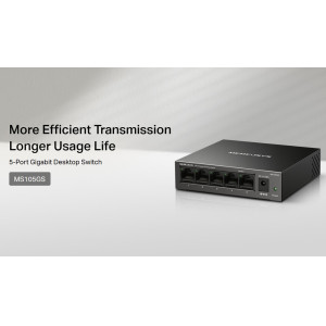 MERCUSYS desktop switch MS105GS, 5x Gigabit θύρες, V2.0 | Δικτυακά | elabstore.gr