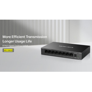 MERCUSYS desktop switch MS108GS, 8x Gigabit θύρες, V1.0 | Δικτυακά | elabstore.gr