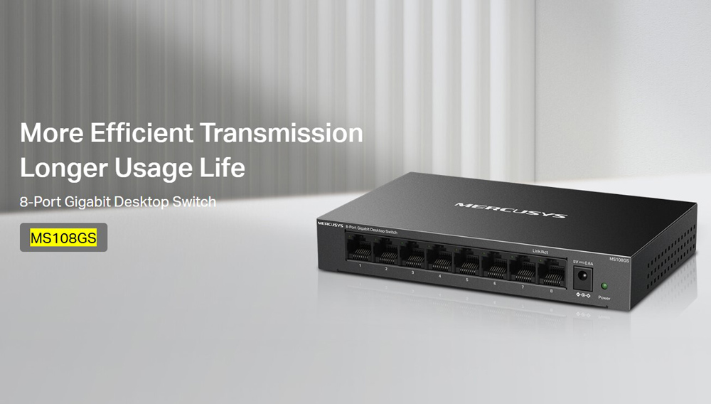 MERCUSYS desktop switch MS108GS, 8x Gigabit θύρες, V1.0 | eLabstore.gr MERCUSYS desktop switch MS108GS, 8x Gigabit θύρες, V1.0 | Δικτυακά | elabstore.gr