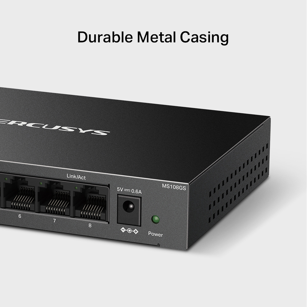 MERCUSYS desktop switch MS108GS, 8x Gigabit θύρες, V1.0 | eLabstore.gr MERCUSYS desktop switch MS108GS, 8x Gigabit θύρες, V1.0 | Δικτυακά | elabstore.gr