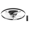 POWERTECH ανεμιστήρας οροφής PT-1560 με LED φως, 45W, Φ50x20cm, μαύρος | Φωτισμός | elabstore.gr