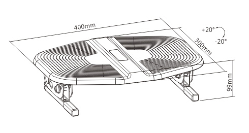 POWERTECH υποπόδιο γραφείου PT-1566 με ρυθμιζόμενη κλίση, μαύρο/λαδί | eLabstore.gr POWERTECH υποπόδιο γραφείου PT-1566 με ρυθμιζόμενη κλίση, μαύρο/λαδί - Image 6