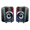 POWERTECH ηχεία PT-1575 με RGB φωτισμό, 2x 5W, Bluetooth & USB/USB-C, μαύρα | Συνοδευτικά PC | elabstore.gr