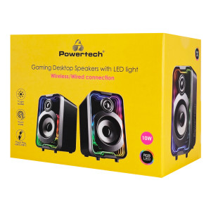 POWERTECH ηχεία PT-1575 με RGB φωτισμό, 2x 5W, Bluetooth & USB/USB-C, μαύρα | eLabstore.gr POWERTECH ηχεία PT-1575 με RGB φωτισμό, 2x 5W, Bluetooth & USB/USB-C, μαύρα | Συνοδευτικά PC | elabstore.gr