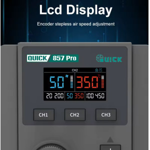 QUICK σταθμός θερμού αέρα QUICK857 Pro με air gun, 580W, 100-500 °C | eLabstore.gr QUICK σταθμός θερμού αέρα QUICK857 Pro με air gun, 580W, 100-500 °C | Εργαλεία | elabstore.gr