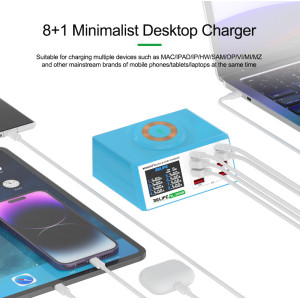 RELIFE σταθμός φόρτισης RL-309AW, 6x USB/2x USB-C/wireless, 100W, λευκός | Αξεσουάρ κινητών | elabstore.gr