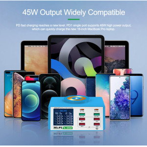 RELIFE σταθμός φόρτισης RL-309AW, 6x USB/2x USB-C/wireless, 100W, λευκός | Αξεσουάρ κινητών | elabstore.gr
