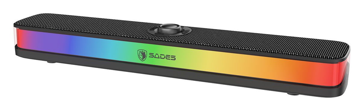 SADES soundbar Posevolt με RGB φωτισμό, 10W, Bluetooth & USB-C/USB, μαύρο | eLabstore.gr SADES soundbar Posevolt με RGB φωτισμό, 10W, Bluetooth & USB-C/USB, μαύρο | Συνοδευτικά PC | elabstore.gr