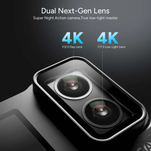 SJCAM action camera SJ20 με 2x φακούς, 2x οθόνες, 20MP/4K, WiFi, αδιάβροχη θήκη, μαύρη | Εικόνα & Ήχος | elabstore.gr