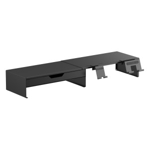 BRATECK επιτραπέζια βάση για οθόνη/laptop/smartphone/tablet STB-128-02 με συρτάρι, 13-32", έως 20kg, heavy duty, μαύρη | Εικόνα & Ήχος | elabstore.gr