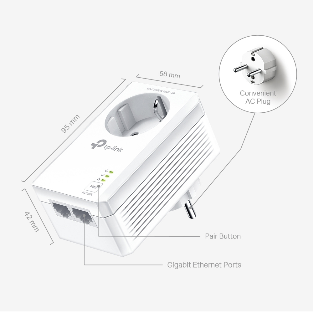 TP-LINK powerline kit TL-PA7027P KIT, passthrough, AV1000 1000Mbps, V1.0 | eLabstore.gr TP-LINK powerline kit TL-PA7027P KIT, passthrough, AV1000 1000Mbps, V1.0 | Δικτυακά | elabstore.gr
