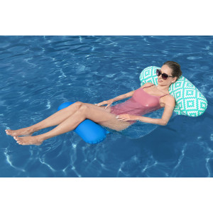 BESTWAY φουσκωτή καρέκλα θαλάσσης 43555, 145x87cm, βεραμάν/μπλε | Είδη Εξοχής & Παραλίας | elabstore.gr