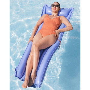 BESTWAY φουσκωτό στρώμα θαλάσσης 44007 με μαξιλάρι, 183x69cm, μωβ | Είδη Εξοχής & Παραλίας | elabstore.gr