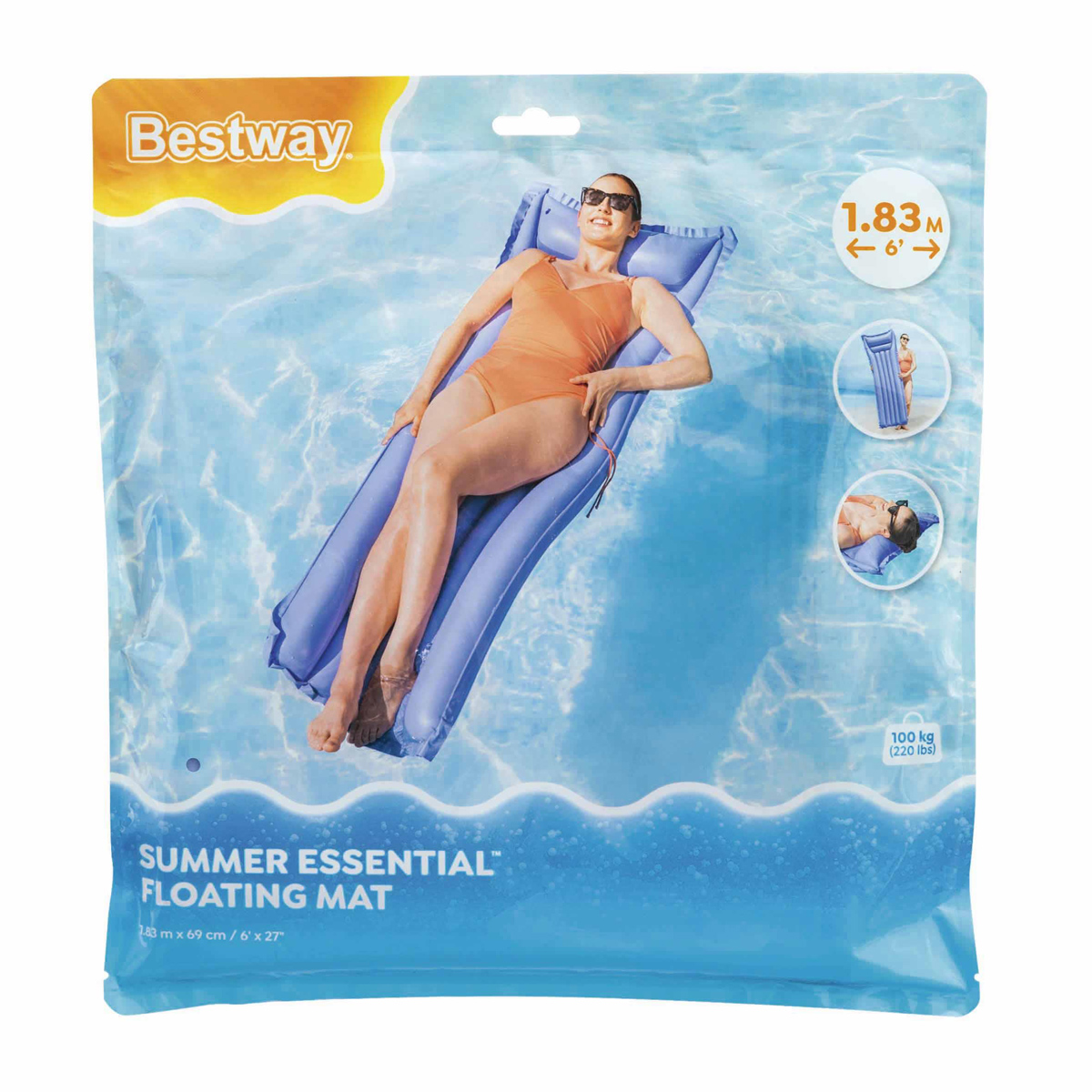 BESTWAY φουσκωτό στρώμα θαλάσσης 44007 με μαξιλάρι, 183x69cm, μωβ | eLabstore.gr BESTWAY φουσκωτό στρώμα θαλάσσης 44007 με μαξιλάρι, 183x69cm, μωβ - Image 6