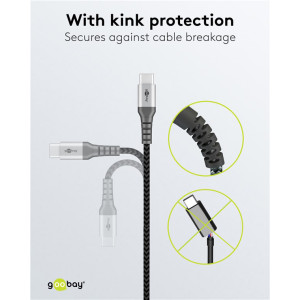 GOOBAY καλώδιο USB-C 49303, 60W, 480Mbps, 2m, μαύρο | Καλώδια - Αντάπτορες | elabstore.gr