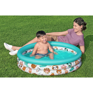BESTWAY παιδική φουσκωτή πισίνα 51008, 101lt, Φ102x25cm, λευκή/βεραμάν | Είδη Εξοχής & Παραλίας | elabstore.gr