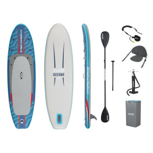 BESTWAY φουσκωτή σανίδα SUP/kayak Oceana 6532B με αποσπώμενο κάθισμα, 305x84x15cm, μπλε | Είδη Εξοχής & Παραλίας | elabstore.gr