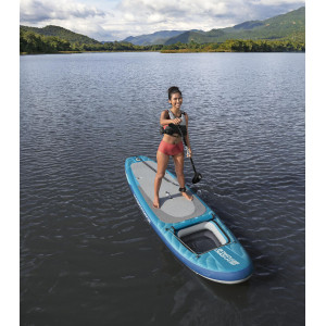 BESTWAY φουσκωτή σανίδα SUP Aqua Drifter View 6532H με διάφανο παράθυρο, 335x91.5x15cm, μπλε | Είδη Εξοχής & Παραλίας | elabstore.gr
