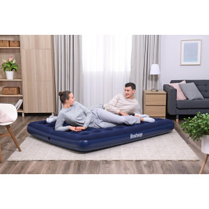BESTWAY φουσκωτό στρώμα 67003, διπλό, 203x152x22cm, μπλε | Είδη Εξοχής & Παραλίας | elabstore.gr