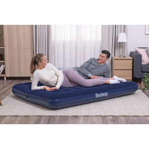 BESTWAY φουσκωτό στρώμα 67287 με ηλεκτρική τρόμπα, διπλό, 191x137x22cm, μπλε | Είδη Εξοχής & Παραλίας | elabstore.gr