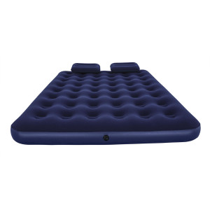 BESTWAY φουσκωτό στρώμα 67374 με τρόμπα & 2x μαξιλάρια, διπλό, 203x152x22cm, μπλε | Είδη Εξοχής & Παραλίας | elabstore.gr