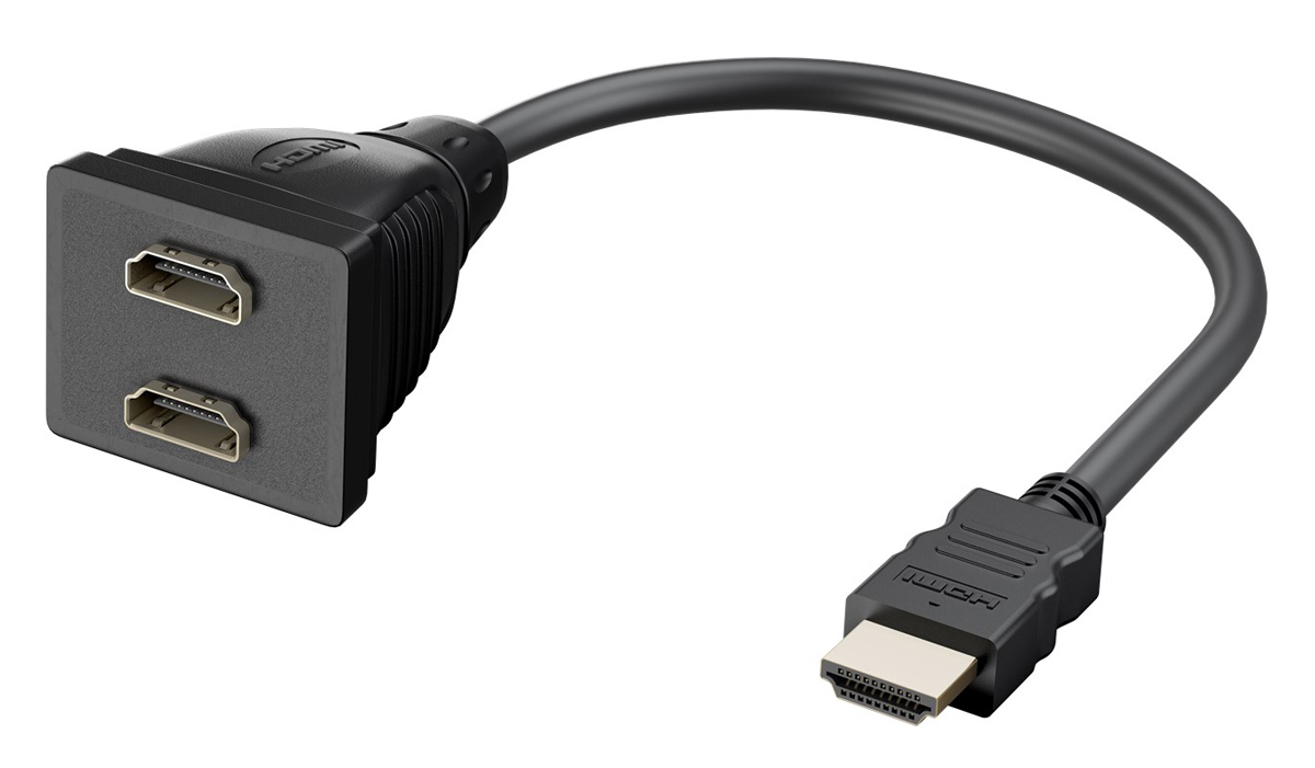 GOOBAY HDMI splitter 68784, 1x input/2x output, 1080p, μαύρο | eLabstore.gr GOOBAY HDMI splitter 68784, 1x input/2x output, 1080p, μαύρο | Καλώδια - Αντάπτορες | elabstore.gr