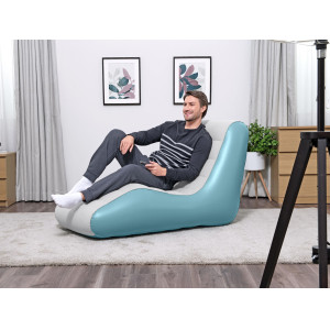 BESTWAY φουσκωτή πολυθρόνα 75127, 133x79x88cm, γαλάζια/λευκή | Είδη Εξοχής & Παραλίας | elabstore.gr