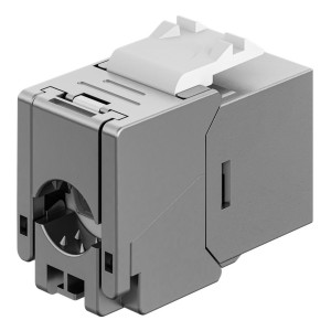 GOOBAY Keystone module RJ45 77942, CAT 6A STP, slim & short, toolfree, ασημί | Εξοπλισμός IT | elabstore.gr
