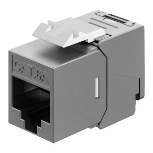 GOOBAY Keystone module RJ45 77942, CAT 6A STP, slim & short, toolfree, ασημί | Εξοπλισμός IT | elabstore.gr