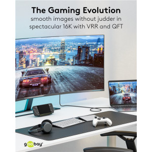 GOOBAY καλώδιο HDMI 2.2 80094, 16K/60Hz, 96 Gbps, 2m, μαύρο | Καλώδια - Αντάπτορες | elabstore.gr