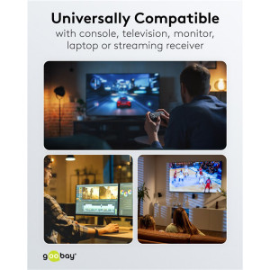 GOOBAY καλώδιο HDMI 2.2 80094, 16K/60Hz, 96 Gbps, 2m, μαύρο | eLabstore.gr