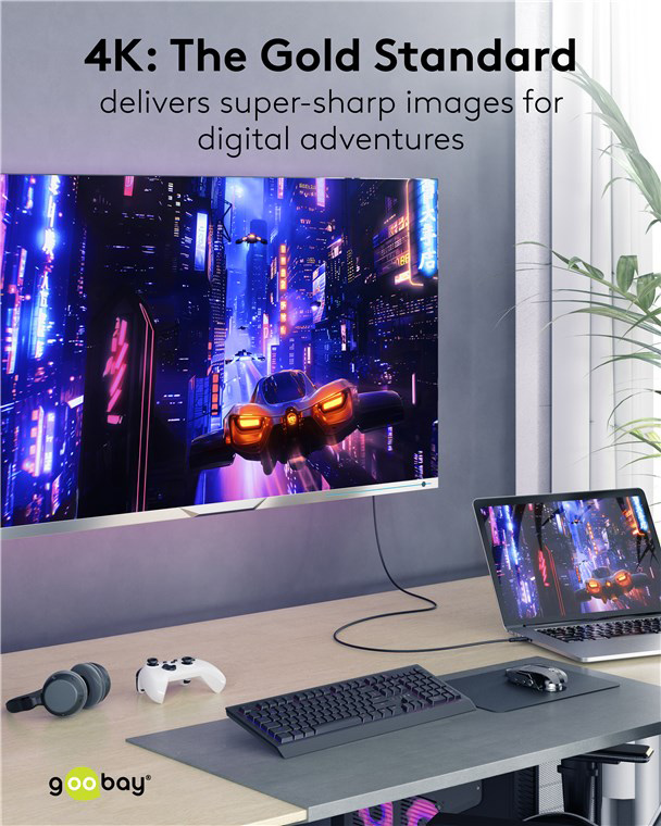 GOOBAY καλώδιο HDMI 80101 με Ethernet, soft, 4K/60Hz, 18 Gbps, 1m, μαύρο | eLabstore.gr GOOBAY καλώδιο HDMI 80101 με Ethernet, soft, 4K/60Hz, 18 Gbps, 1m, μαύρο | Καλώδια - Αντάπτορες | elabstore.gr